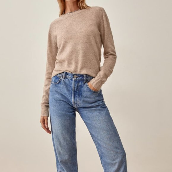 Reformation Sweaters - Reformation jeans cashmere sweater - small, oatmeal